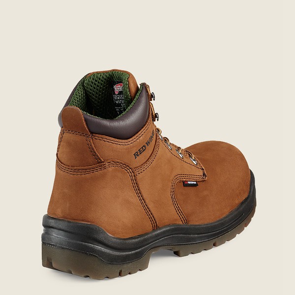 Mens Red Wing King Toe® - 6-inch Insulated Waterproof Soft Toe - Work Boots Brown - RTW516740